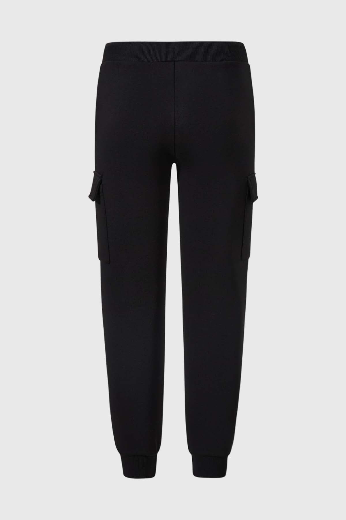 Pantalón Buzo Niño Cargo Jogger Negro