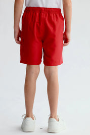 Short de Baño Niño Básico Rojo