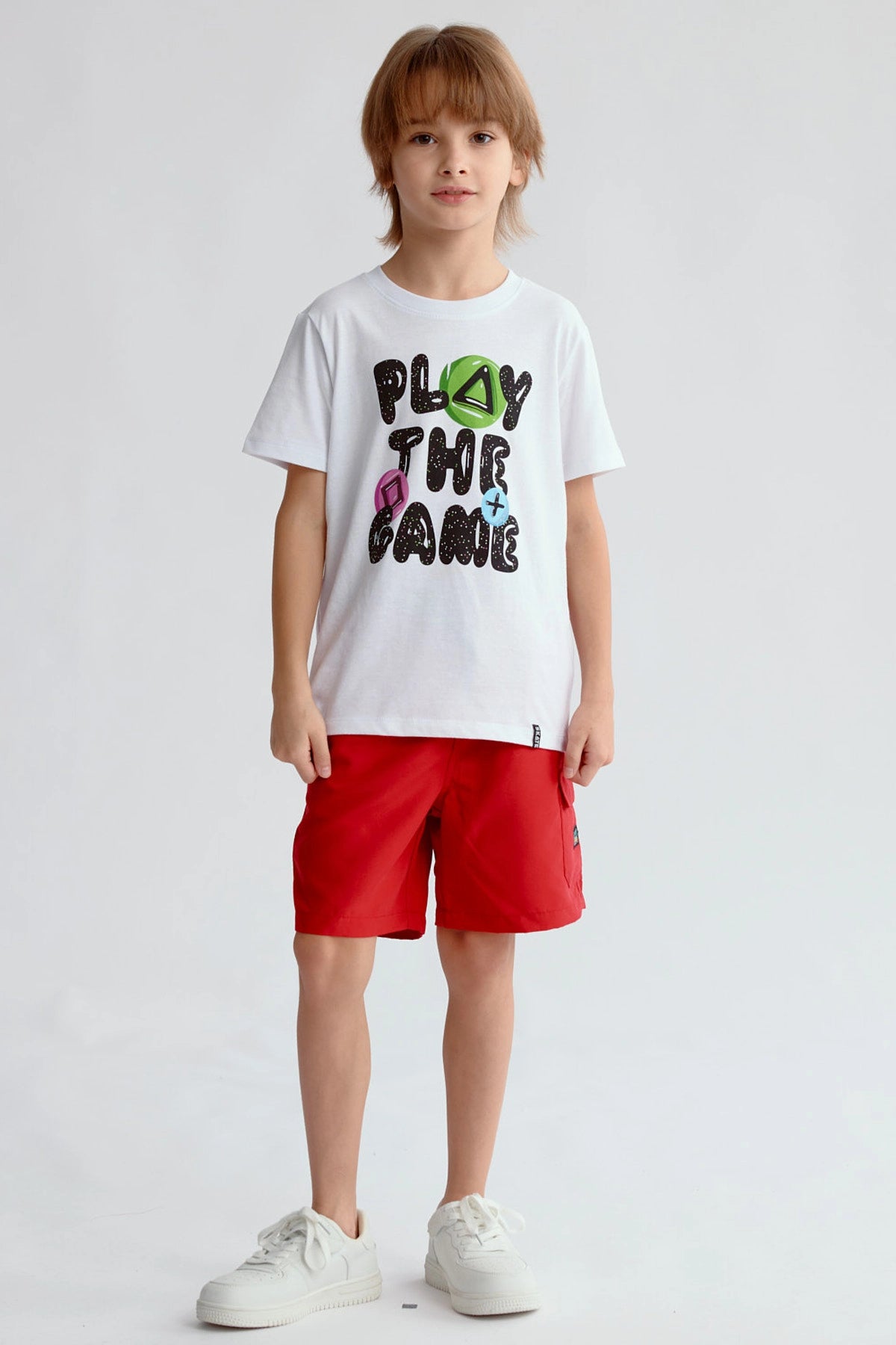 Short de Baño Niño Básico Rojo