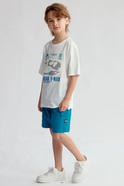 Short de Baño Niño Básico Verde Oscuro