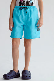 Short de baño calipso para niño con cintura elástica y bolsillo lateral