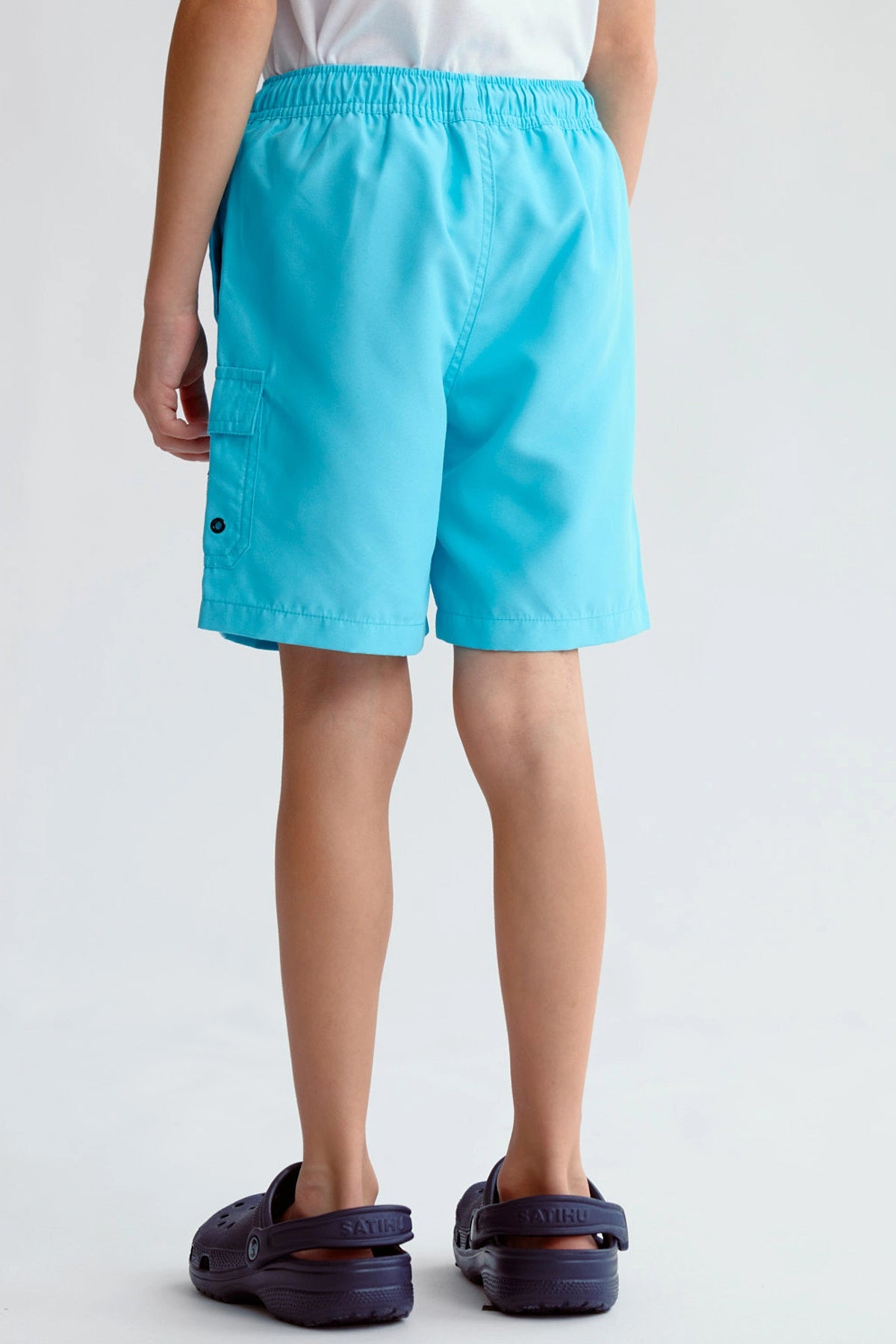 Short de baño calipso para niño con cintura elástica y bolsillo lateral