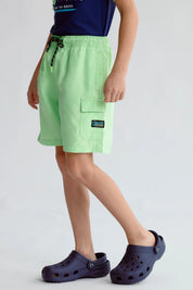 Short de Baño Niño Básico Verde Claro