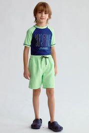 Short de Baño Niño Básico Verde Claro