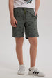 Short de Baño Niño Básico Print Verde Militar