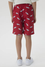 Short de Baño Niño Básico Print Rojo