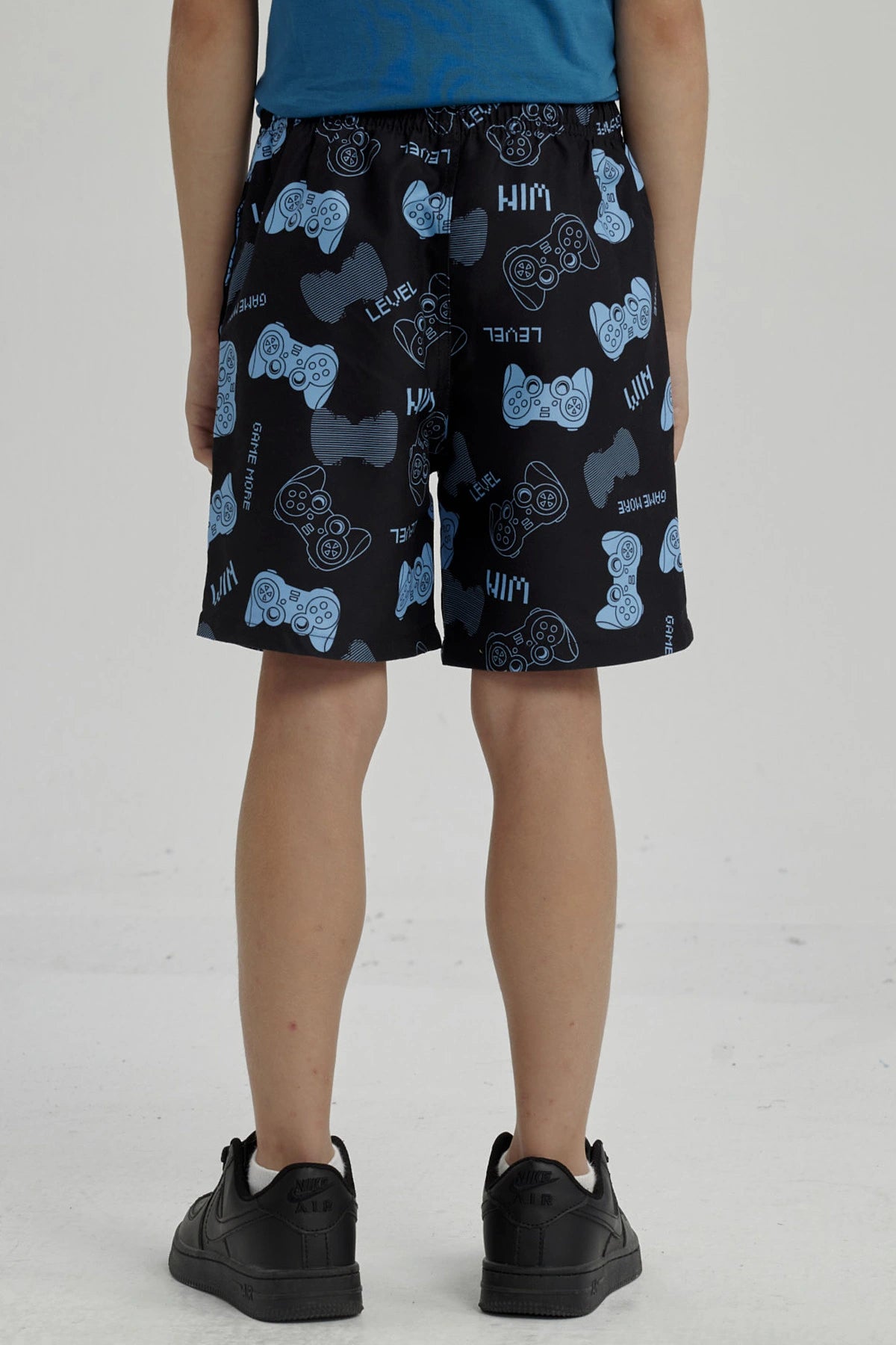 Short de Baño Niño Básico Print Negro