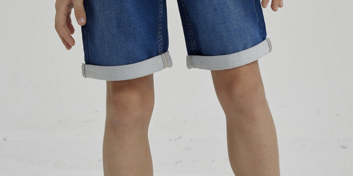 Bermuda Niño Básico Denim Azul