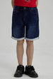 Bermuda Niño Básico Denim Azul Oscuro