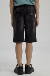 Bermuda Niño Básico Denim Negro
