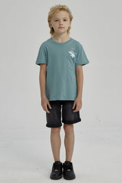 Bermuda Niño Básico Denim Negro