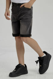 Bermuda Niño Básico Denim Gris