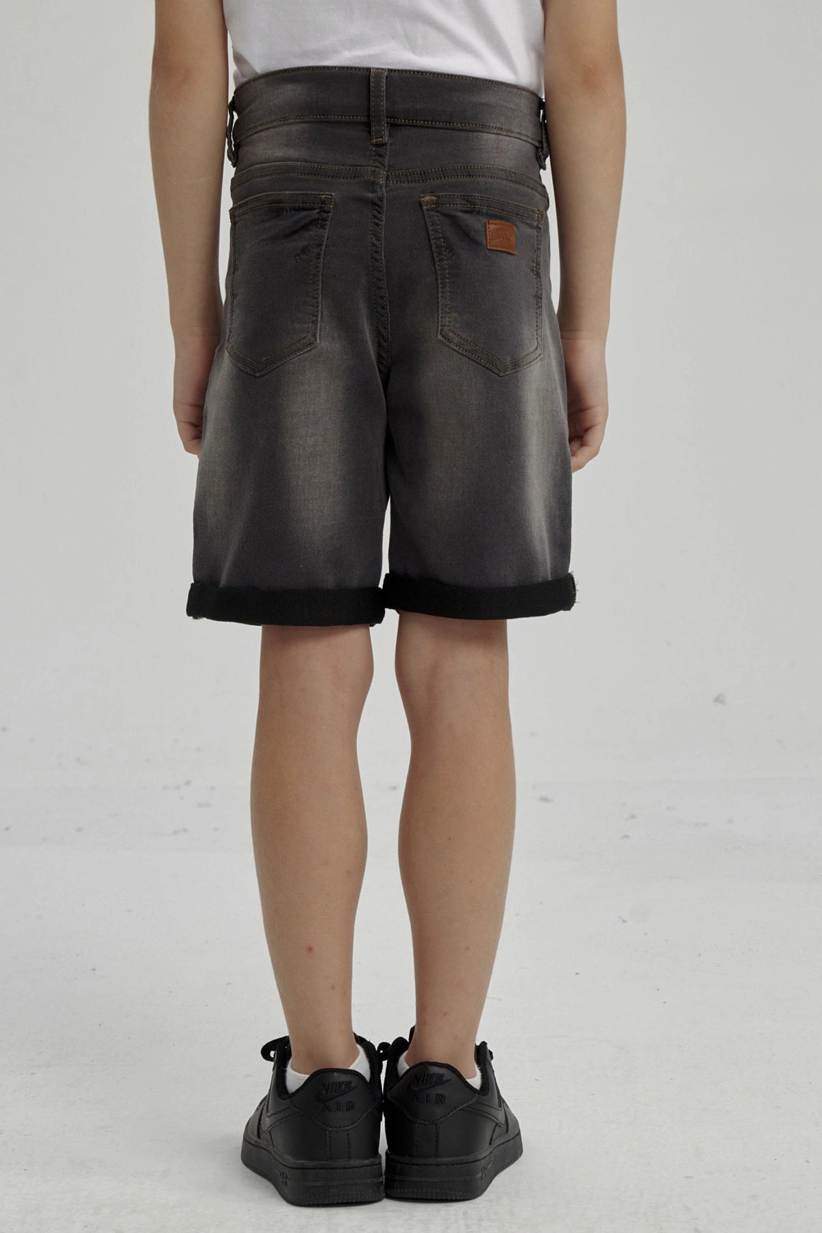 Bermuda Niño Básico Denim Gris