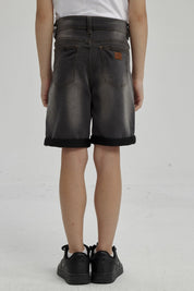 Bermuda Niño Básico Denim Gris