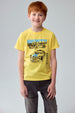 Polera Niño Básica Estampada Amarillo