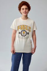 Polera Niño Básica Estampada Crudo