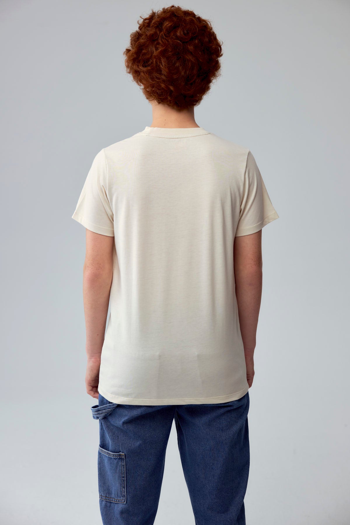 Polera Niño Básica Estampada Crudo