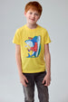 Polera Niño Básica Estampada Amarillo