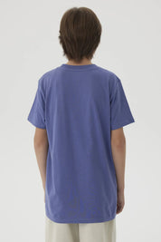 Polera Niño Básica Estampada Violeta