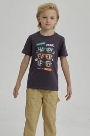 Polera Niño Básica Estampada Marengo