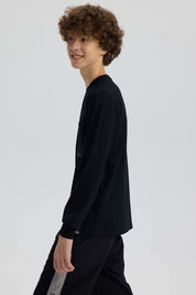 Polera Niño Print Negro