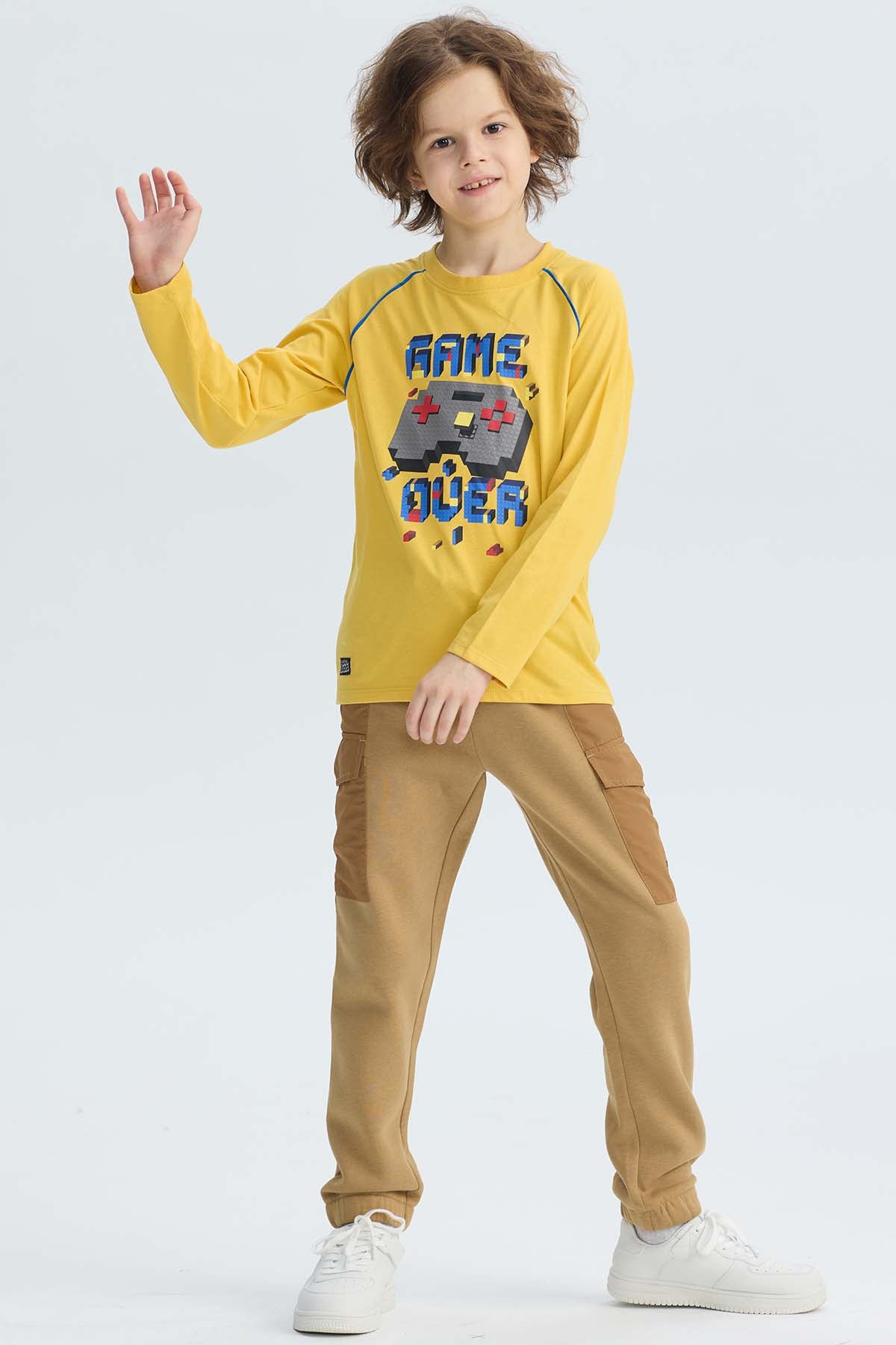 Pantalón Buzo Niño Jogger Cargo Kaki