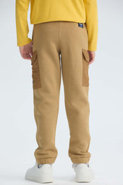 Pantalón Buzo Niño Jogger Cargo Kaki