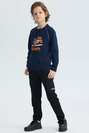 Pantalón Buzo Niño Jogger Cargo Negro