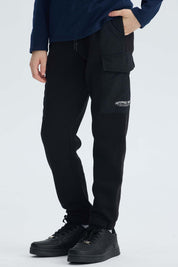 Pantalón Buzo Niño Jogger Cargo Negro