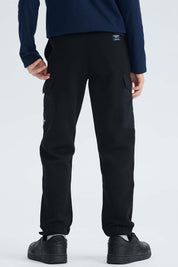 Pantalón Buzo Niño Jogger Cargo Negro