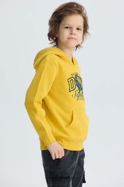 Polerón Niño Básico Print Amarillo