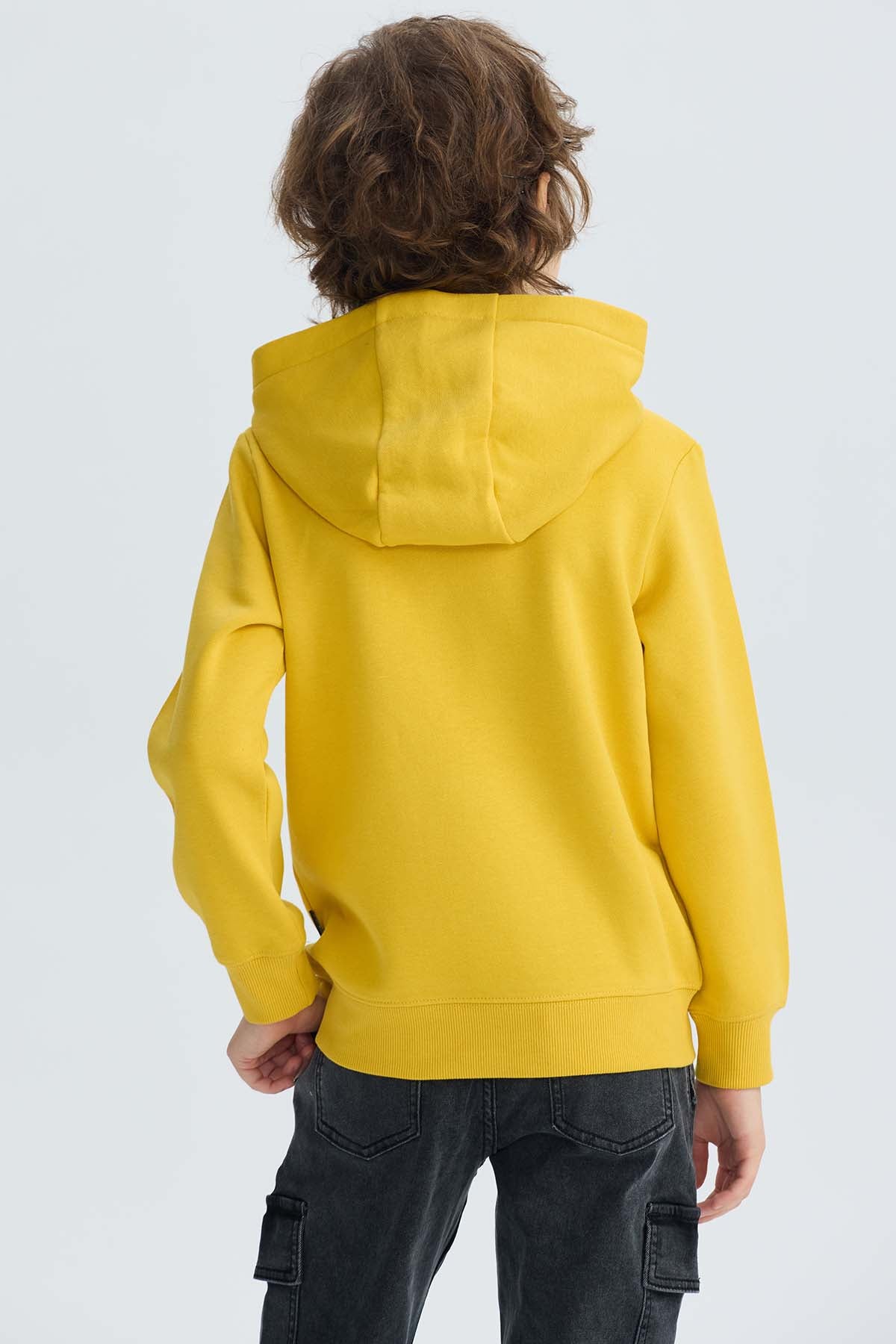 Polerón Niño Básico Print Amarillo