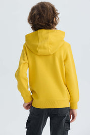 Polerón Niño Básico Print Amarillo