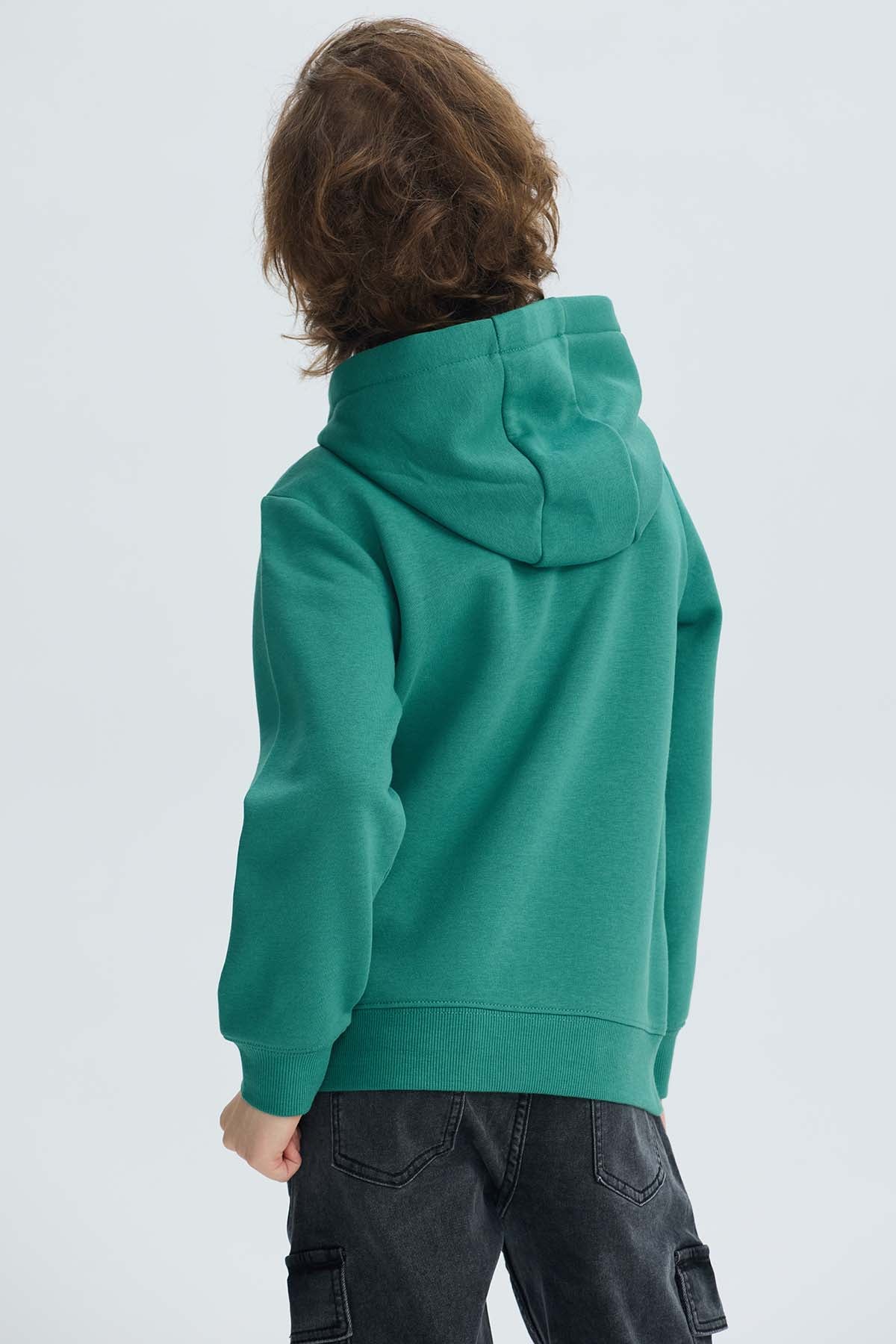 Polerón Niño Básico Print Verde