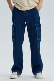 Jeans Niño Cargo Azul
