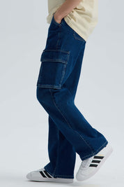 Jeans Niño Cargo Azul