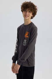 Polera Niño Print Mangas Marengo