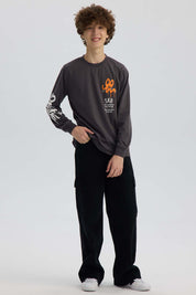Polera Niño Print Mangas Marengo