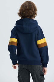 Polerón Niño Print Posicional Azul Oscuro