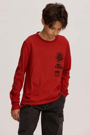 Polera Niño Print Rojo