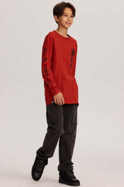Polera Niño Print Rojo