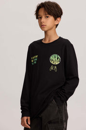 Polera Niño Print Negro