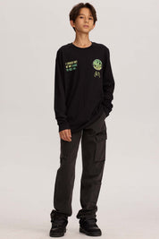 Polera Niño Print Negro