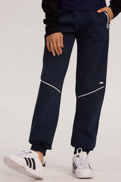 Pantalón Buzo Niño Con Cordón Y Bolsillo Azul