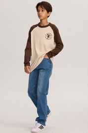 Jeans niño básico Azul en mezclilla elástica