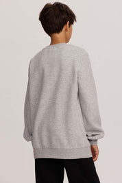 Polerón Niño Básico Print Gris Melange