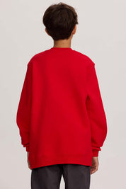Polerón Niño Básico Print Rojo