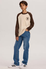 Polera niño con bordado crudo