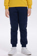 Pantalón buzo niño azul oscuro con rayas lateral