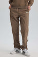 Pantalón Niño Jogger Con Cortes Cafe